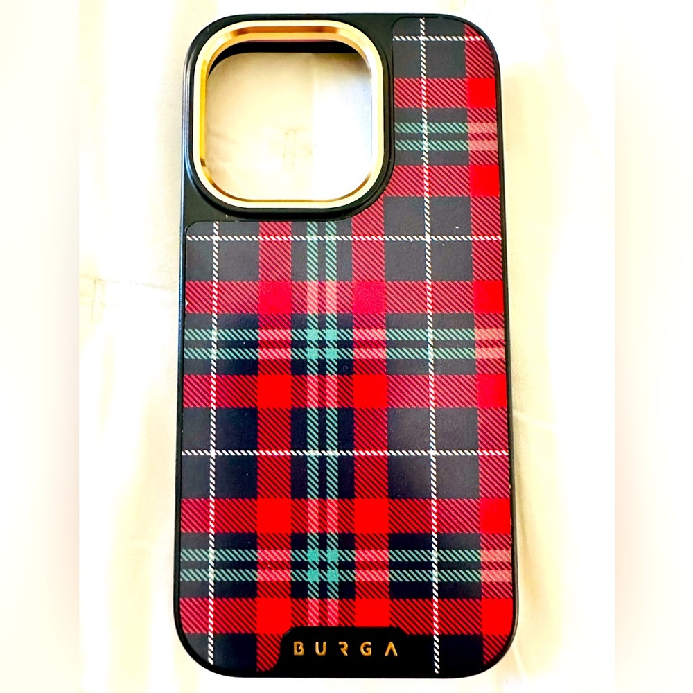 BURGA iPhone 14 Pro Elite Dark MagSafe Sweater Weather Red Holiday Phone Case